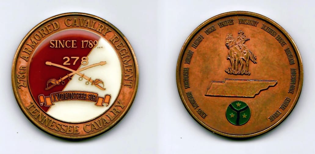 Round shaped, antique brass colored coin 2-3/4 inches in diameter.