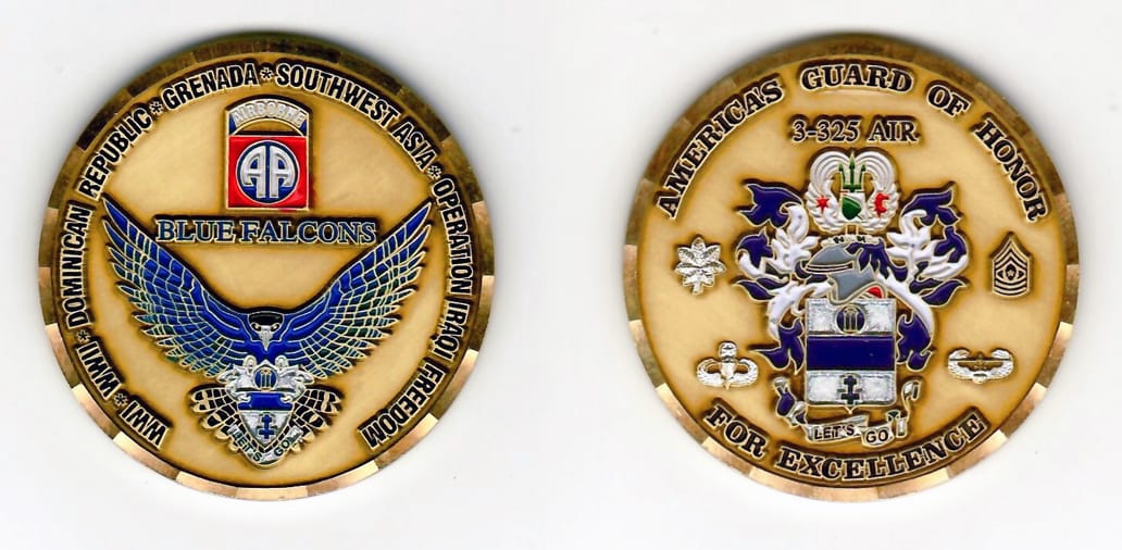 Round shaped, brass colored coin 1-5/16 inches in diameter.