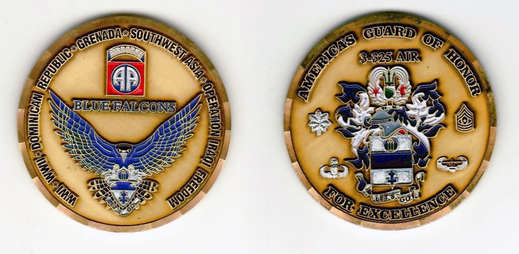 Round shaped, brass colored coin 1-5/16 inches in diameter.