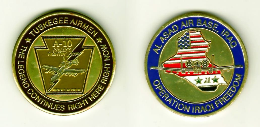 Round shaped, antique gold colored coin 1-5/8 inches in diameter.