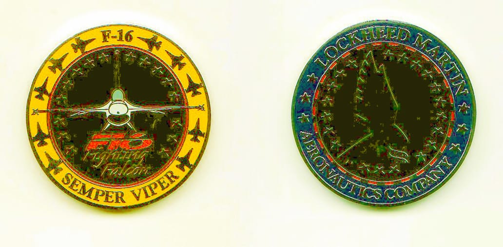 Round shaped, silver colored coin, 1-1/2 inches in diameter.