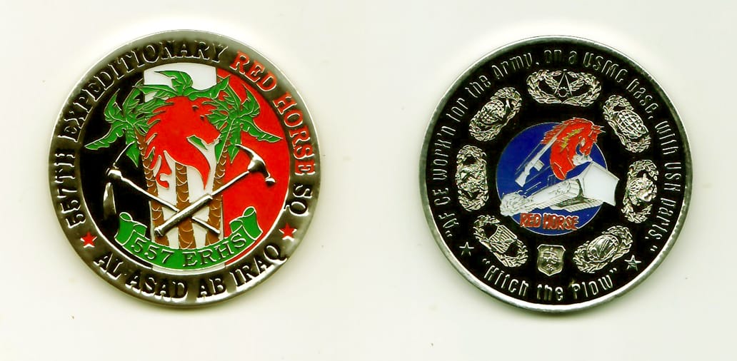 Round shaped, silver colored coin, 1-3/4 inches in diameter.