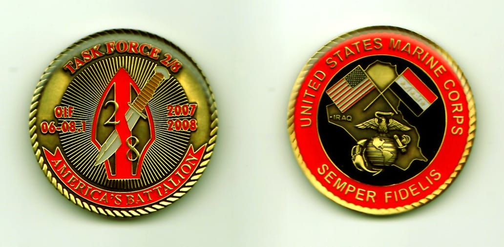 Round shaped, bronze colored coin, 1-3/4 inches in diameter.