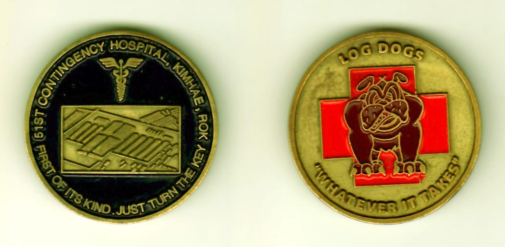 Round shaped, bronze colored coin, 1-9/16 inches in diameter.