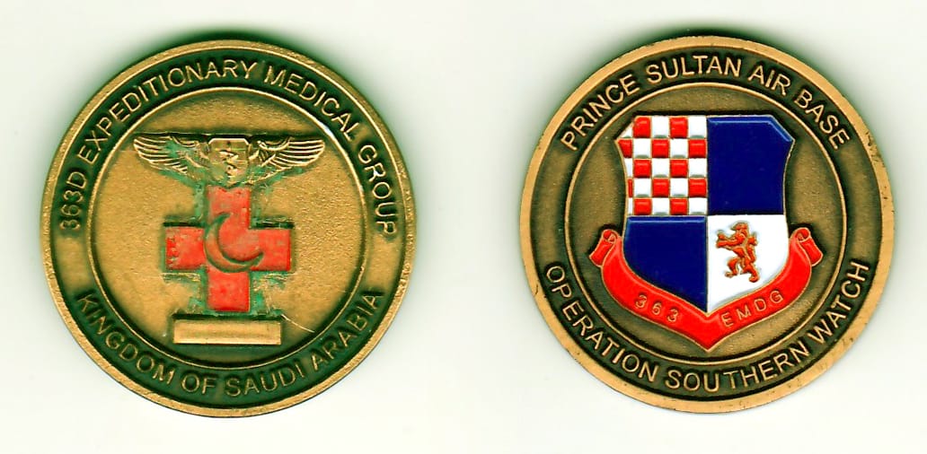 Round shaped, bronze colored coin, 1-1/2 inches in diameter.