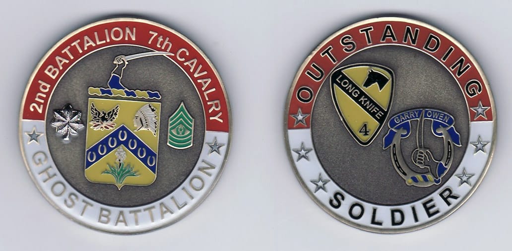 Round shaped, antique brass colored coin, 2- 1/8 inches in diameter.