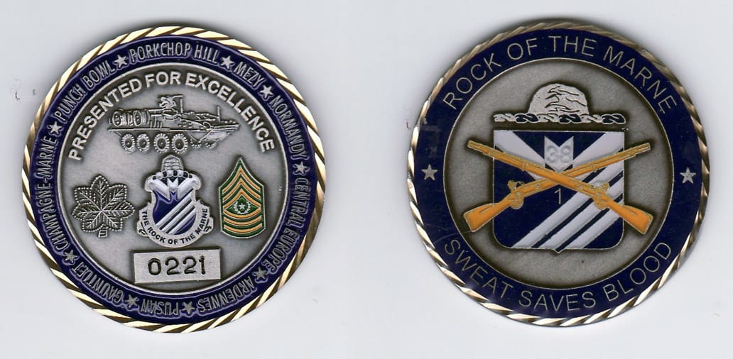 Round shaped, antique pewter colored coin, 2- 1/8 inches in diameter.