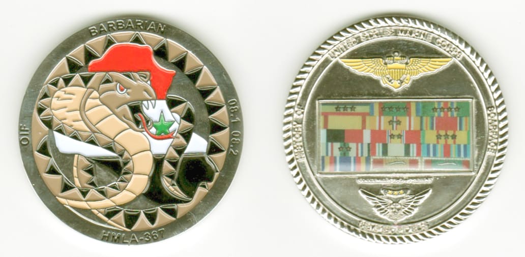 Round shaped, silver colored coin, 1- 13/16 inches in diameter.