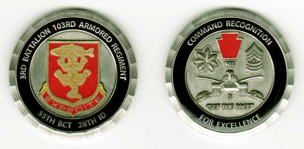 Round shaped, pewter colored coin, 1-5/8 inches in diameter.