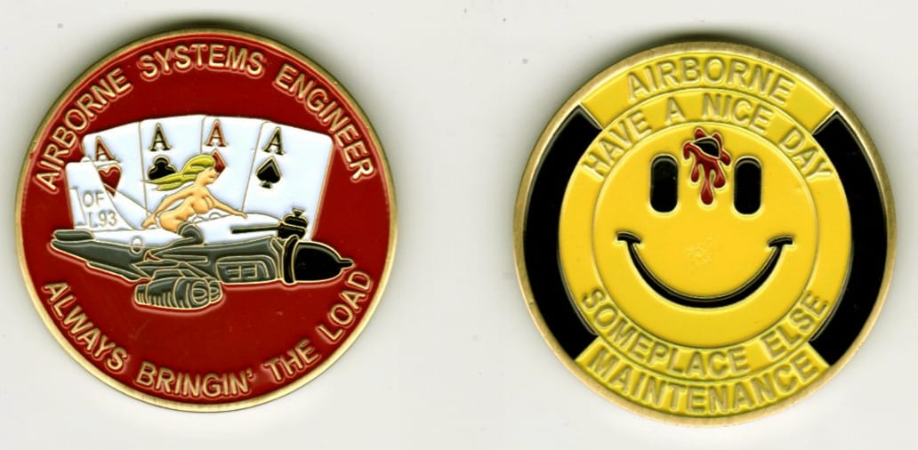 Round shaped, brass colored coin, 1-1/2 inches in diameter.