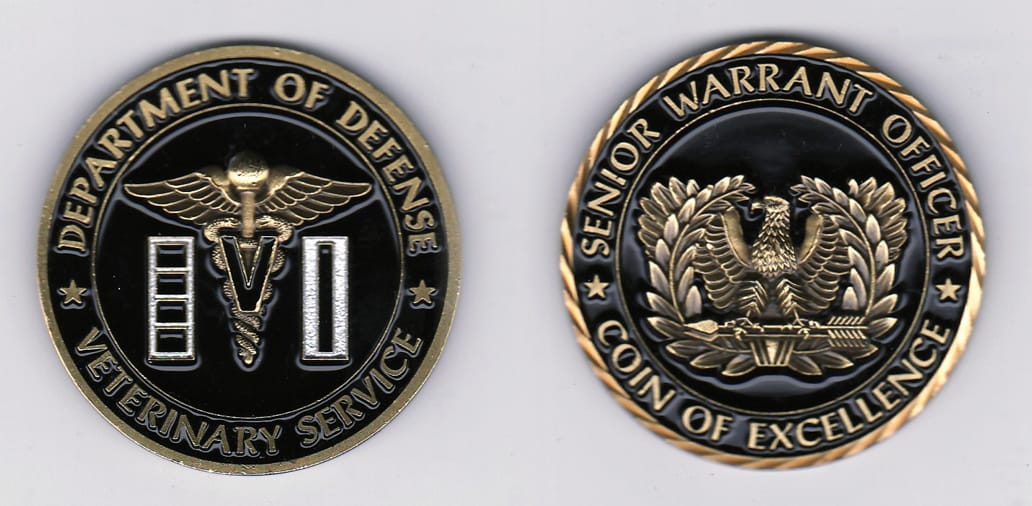 Round shaped, brass colored coin, 2 1/8 inches in diameter.