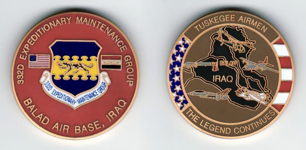 Round shaped, brass colored coin, 1 13/16  inches in diameter.