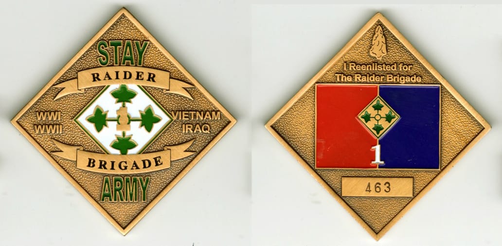 Diamond  shaped,  brass colored coin, 1 1/2  inches high x 1 1/2  inches wide.