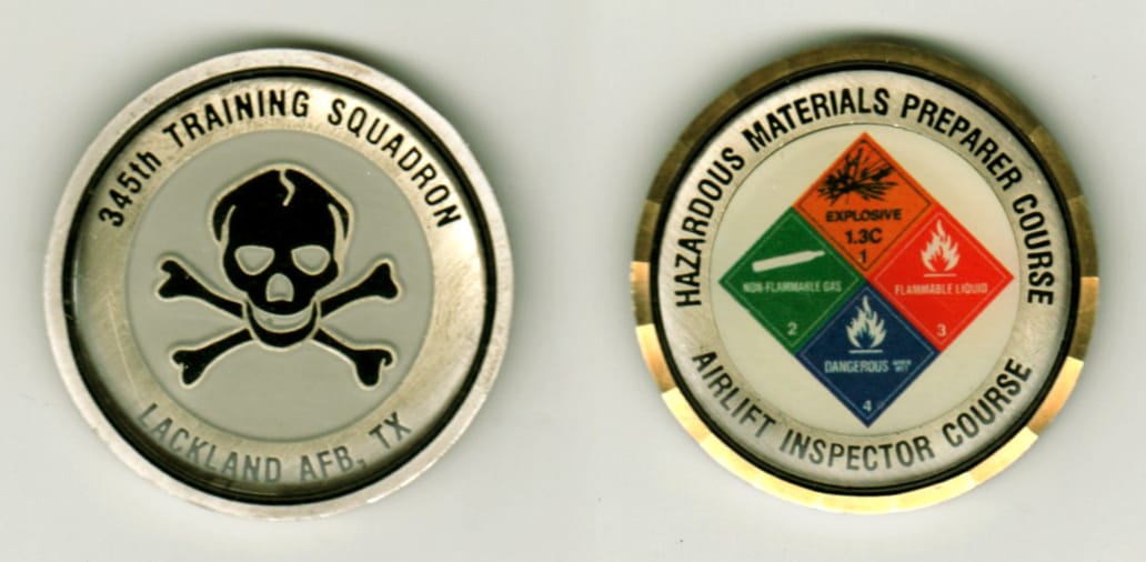 Round shaped, silver colored coin, 1 3/8  inches in diameter.