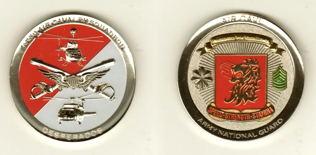 Round shaped, silver colored coin, 2 1/8 inches in diameter.