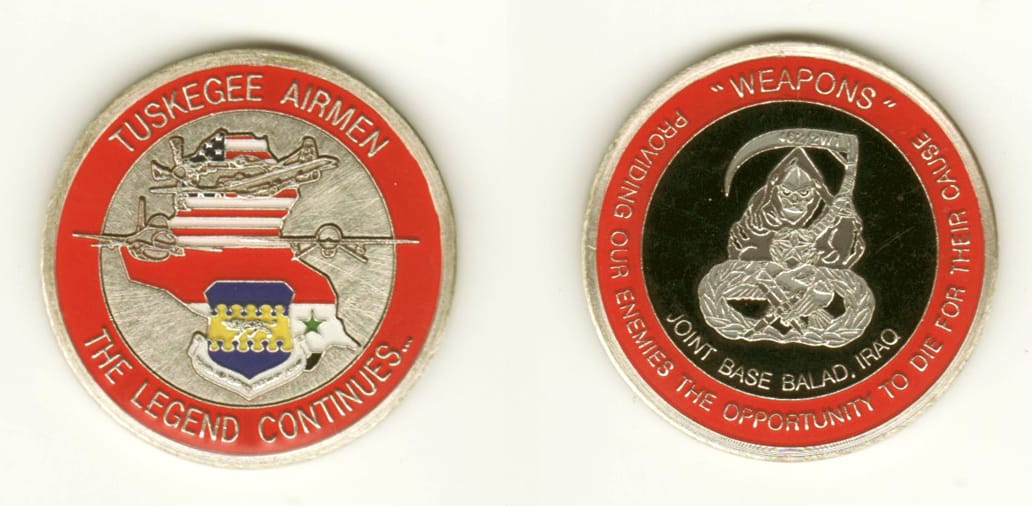 Round shaped, silver colored coin, 1-5/8 inches in diameter.