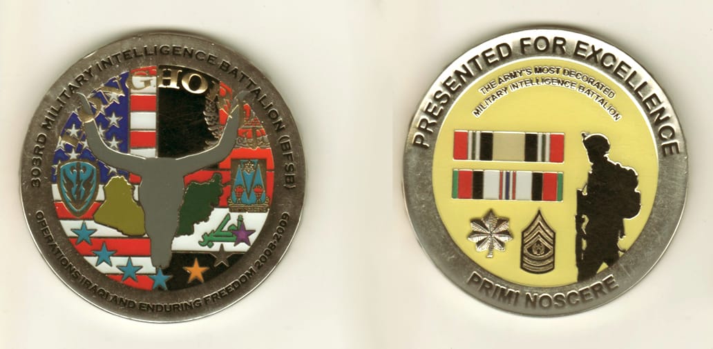 Round shaped, silver colored coin, 2 1/2 inches in diameter.