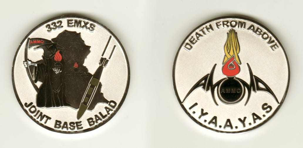 Round shaped, silver colored coin, 1 13/16 inches in diameter.