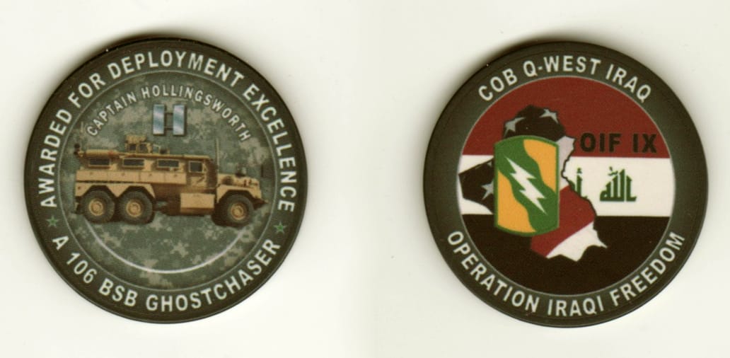 Round shaped, green colored poker chip, 1 1/2 inches in diameter.