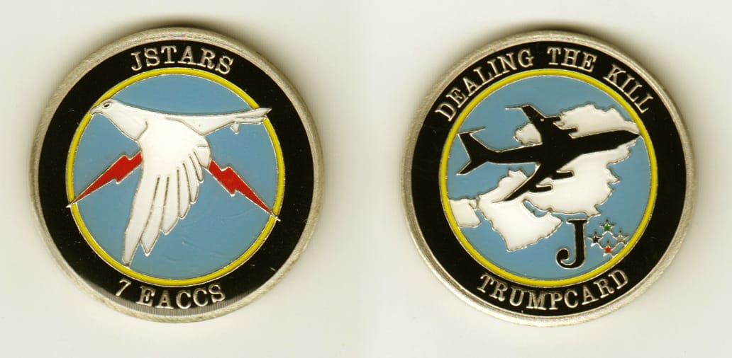 Round shaped, brass colored coin, 1-9/16 inches in diameter.