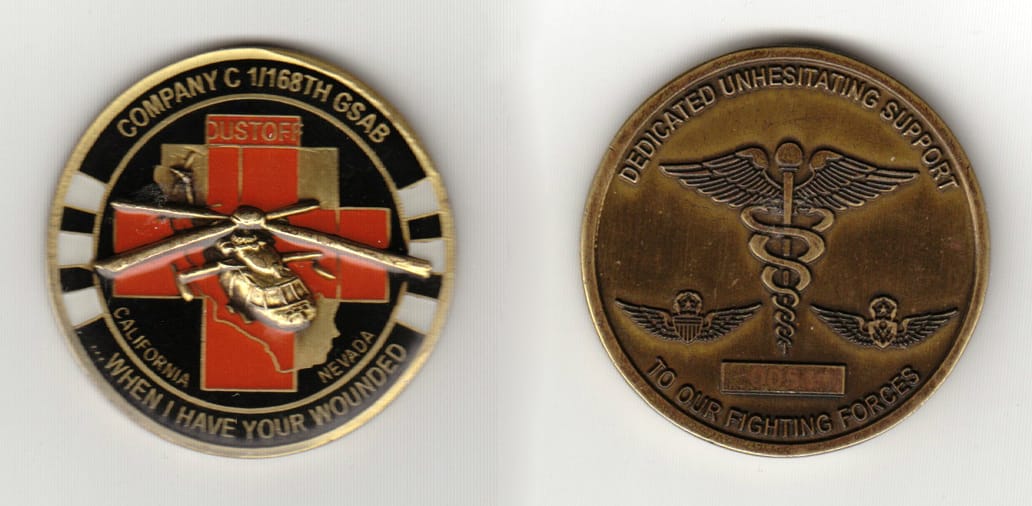 Round shaped, antique brass colored coin 1-3/4 inches in diameter.