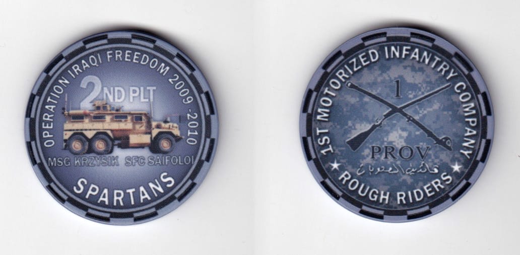 Round shaped, gray colored poker chip 1-5/8 inches in diameter.