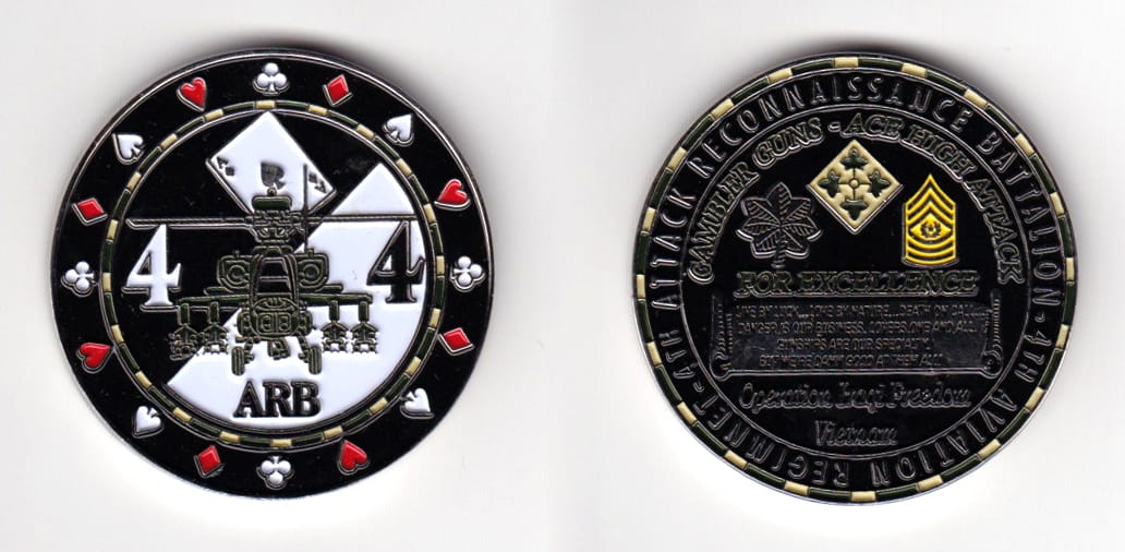 Round shaped, silver colored coin, 1-3/4 inches in diameter.