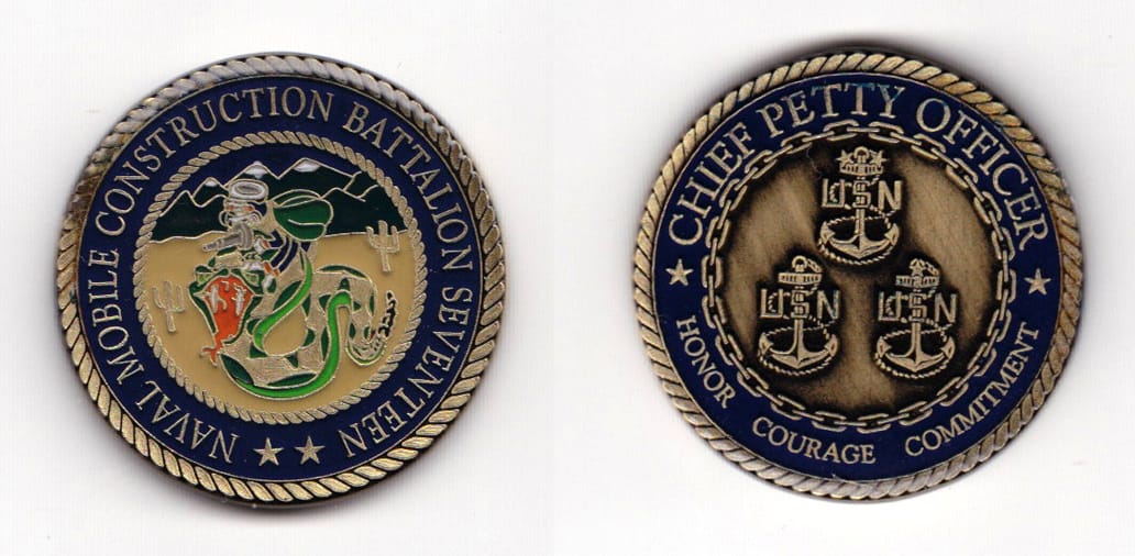 Round shaped, antique brass colored coin, 1-1/2 inches in diameter.