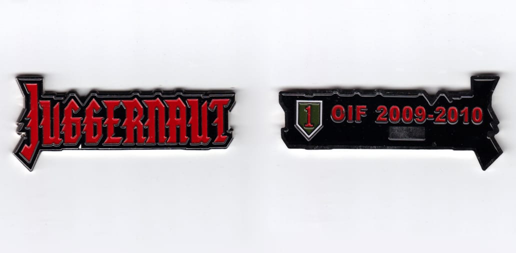 Retangular shaped, silver colored coin, 3-1/4 inches wide x  1-3/8 inches high.