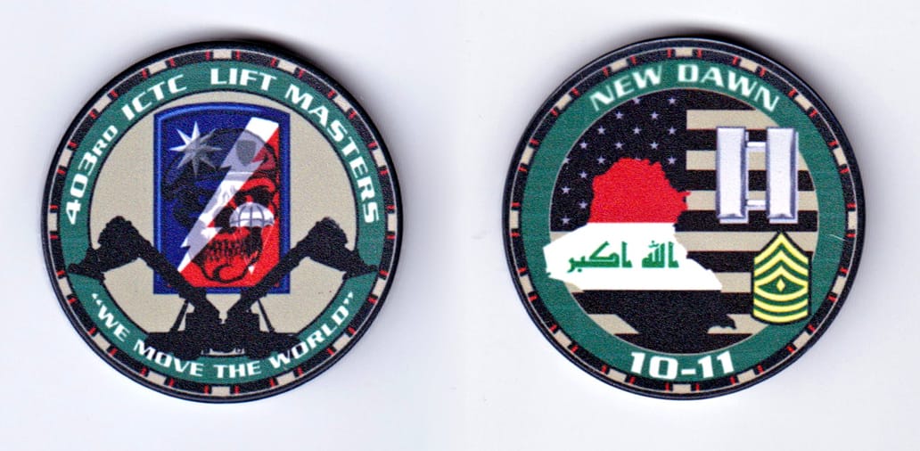 Round shaped, dark blue colored poker chip, 1-3/4 inches in diameter.