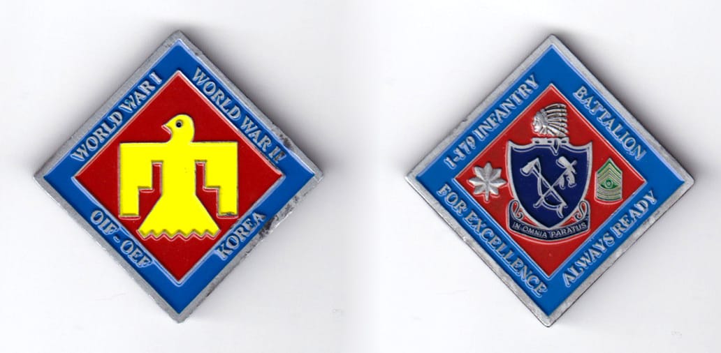 Diamond shaped, pewter colored coin, 1-3/4 inches wide x 1-3/4 inches high.