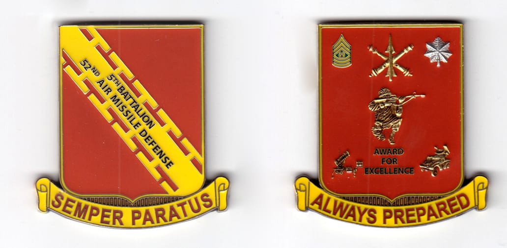 Shield shaped coin with a banner under, antique brass in color,        2 1/4 inches high x 2 9/64 inches wide.