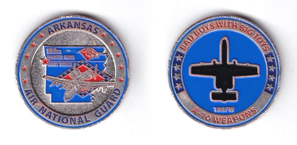 Round shaped coin, pewter in color, 1 3/4 inches in diameter.