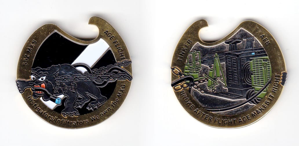 Round shaped coin with a notch cut out at the top making it into a bottle opener, brass in color, 1 45/64 inches in diam...