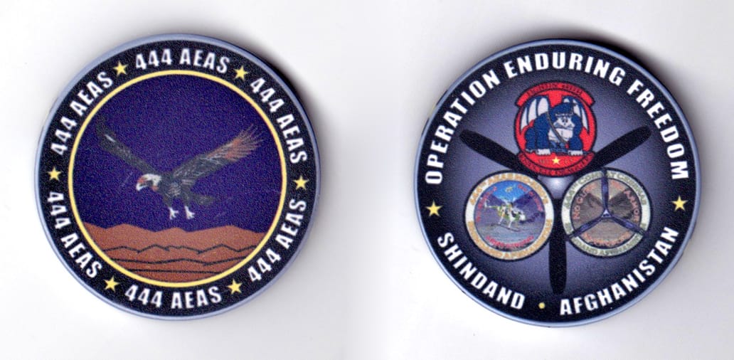 Round shaped poker chip with gray edge, 1 51/64 inches in diameter.