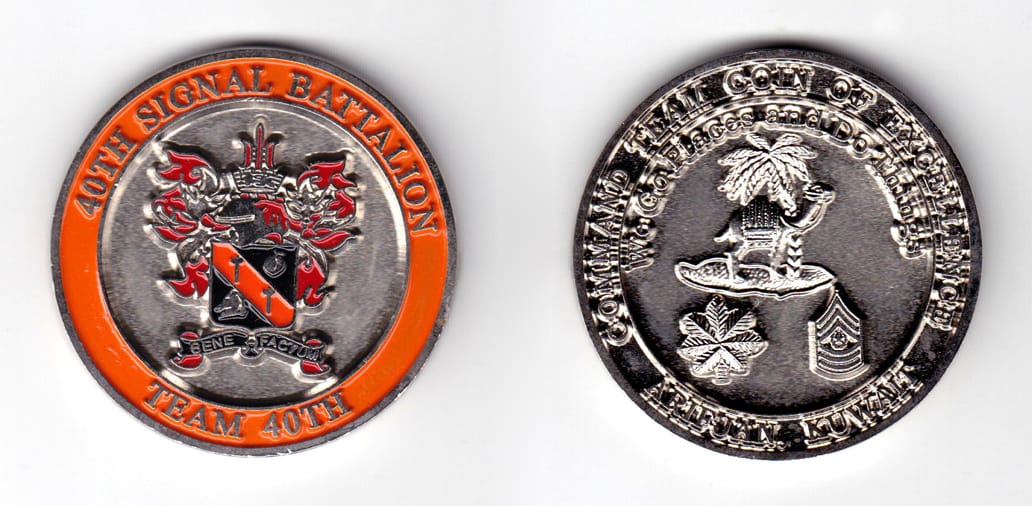 Round shaped coin, pewter in color, 1 63/64 inches in diameter.