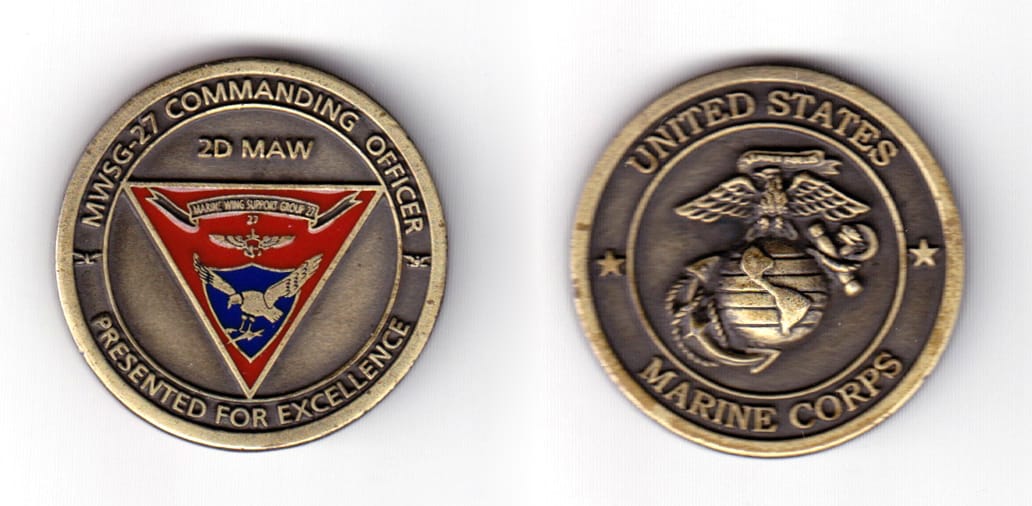 Round shaped coin, very antique brass in color, 1 37/64 inches in diameter.