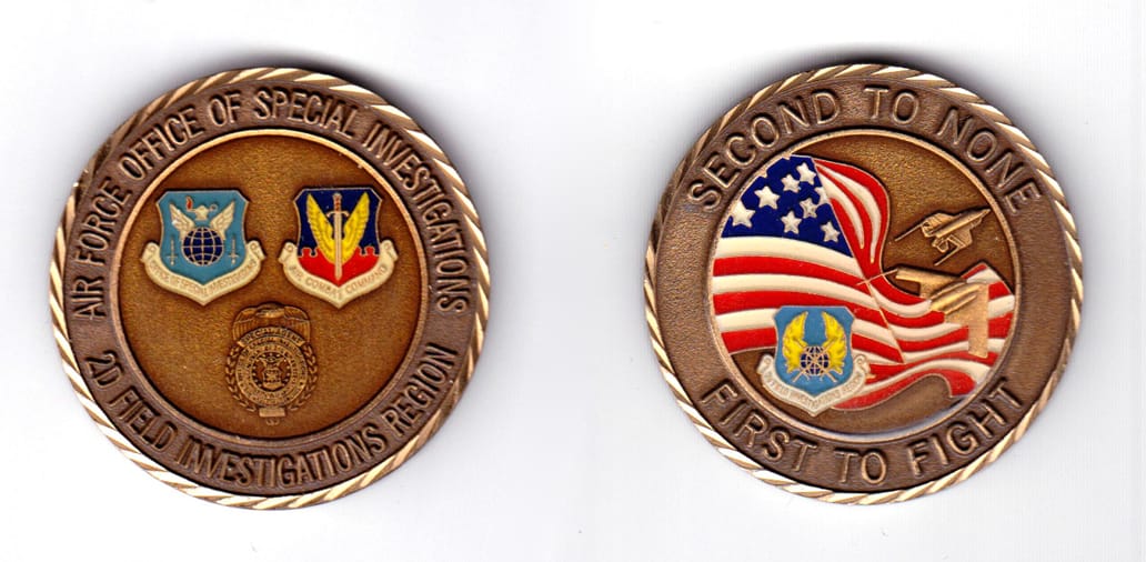 Round shaped coin, very antique brass in color, 1 3/4 inches in diameter.