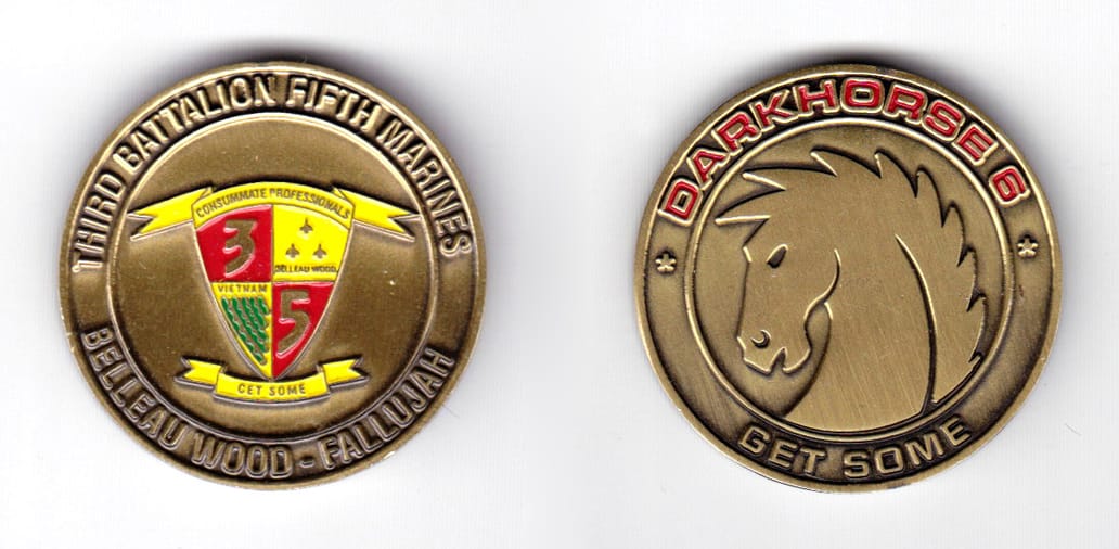 Round shaped coin, Very antique brass in color, 1 37/64 inches in diameter.