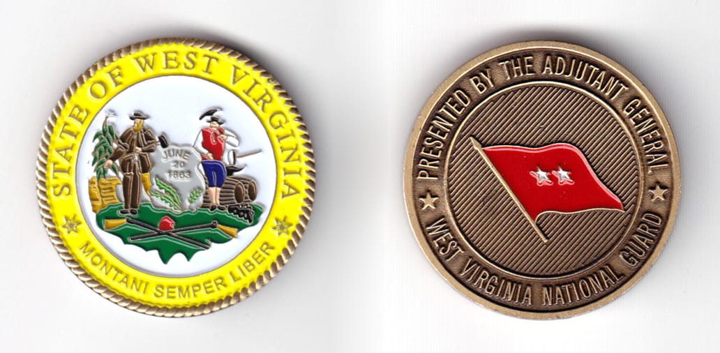 Round shaped coin, very antique brass in color, 1 1/2 inches in diameter.