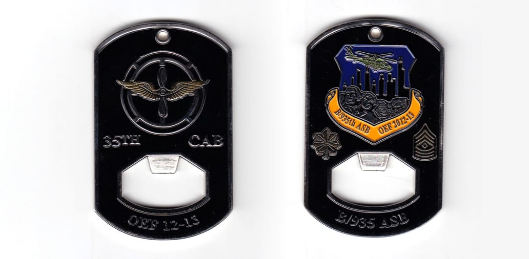 Rectangular shaped bottle opener with short sides bowed out, pewter in color, 3 1/64 inches high x 1 61/64 inches wide.