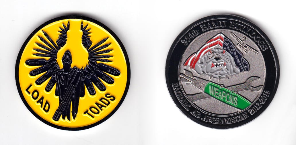 Round shaped coin, pewter in color, 1 31/32 inches in diameter.