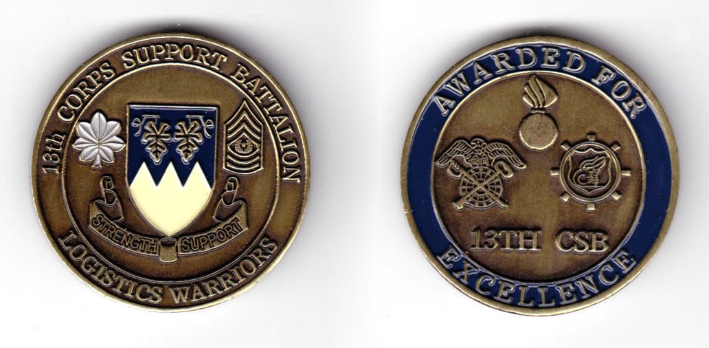 Round shaped coin, very antique brass in color, 1 1/2 inches in diameter.