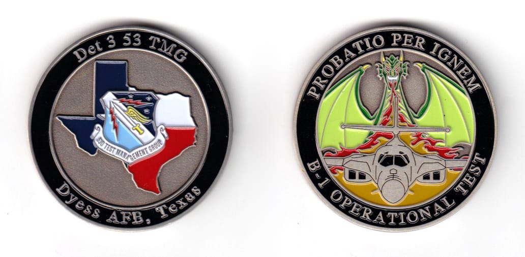 Round shaped coin, pewter in color, 1 3/4 inches in diameter.