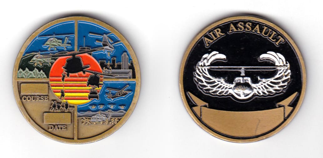 Round shaped coin, antique brass in color, 1 19/32inches in diameter.