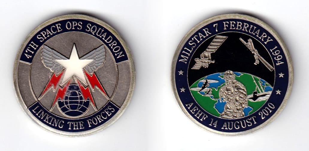 Round shaped coin, pewter in color, 1 11/16th inches in diameter.