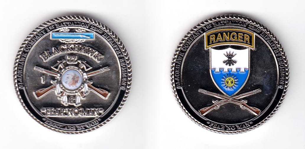 Round shaped coin, silver in color, 1 3/4 inches in diameter.