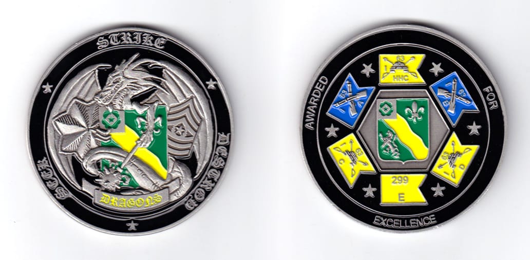 Round shaped coin, pewter in color, 2 1/2 inches in diameter.