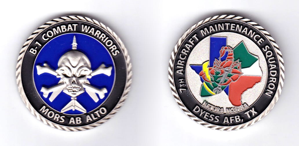 Round shaped coin, pewter in color, 1 3/4 inches in diameter.