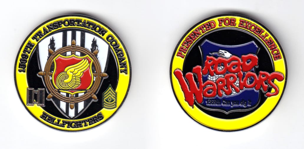 Round shaped coin, silver in color, 1 3/4 inches in diameter.